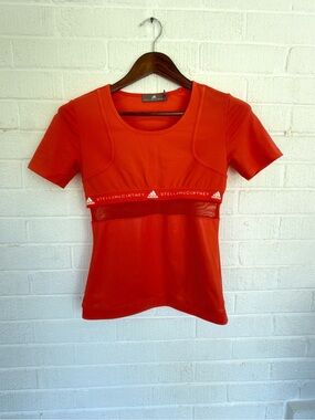 Adidas by Stella McCartney Red Short Sleeve Athletic Tee